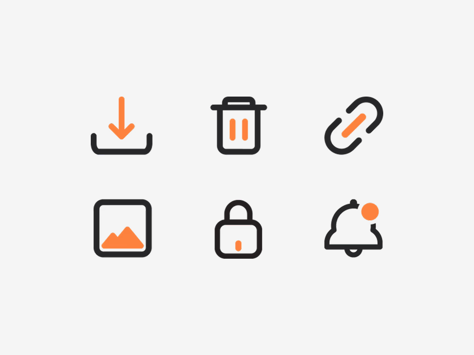 Black & Orange Icon Exploration